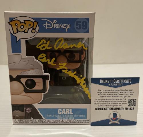 Ed Asner Signed Autographed Carl UP Disney Pixar  Funko Pop 59 Beckett COA 11