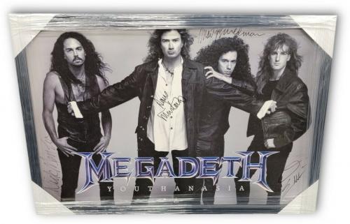 Megadeth #2  8 x 10 Autograph Reprint  Dave Mustaine David Ellefson Shawn Drover 