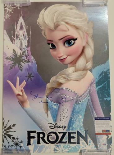 Idina Menzel signed Elsa Frozen 18.5x26 Poster Photo Autograph ~ PSA/DNA COA