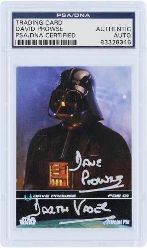 David Prowse Star Wars Autographed 2009 Star Wars Star Wars Fan Days Exclusive #DP PSA Authenticated  Card with Darth Vader Inscription