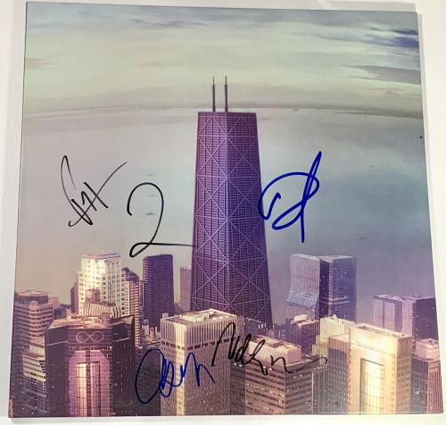 Foo Fighters signed Album group sonic highways chi taylor hawkins beckett loa