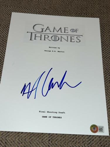 Kit Harington Signed Autograph Game Of Thrones Script Jon Snow Beckett Bas Coa D