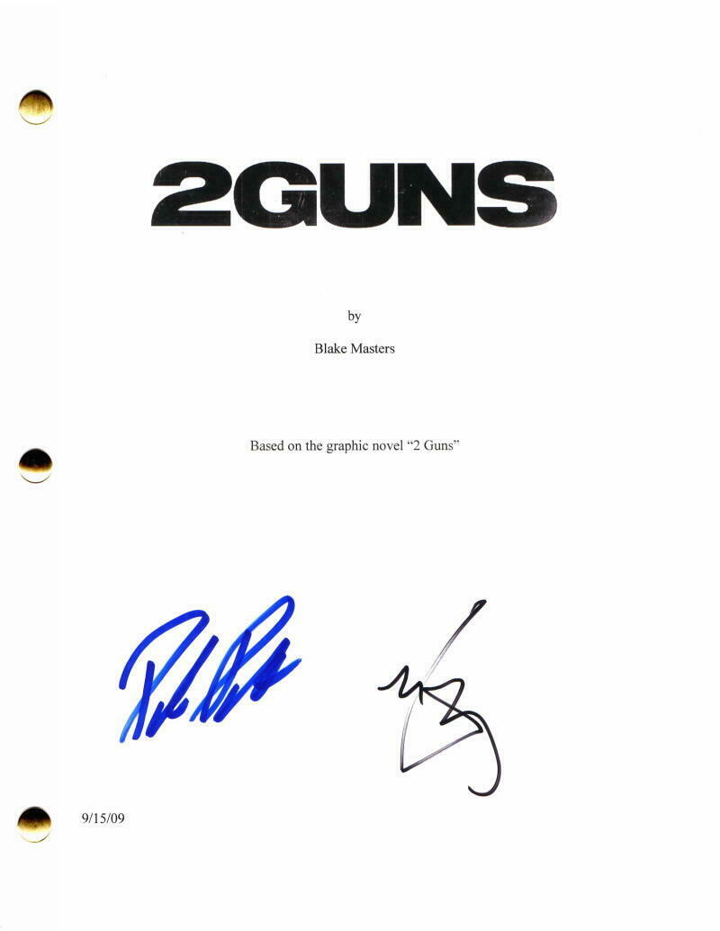 Paula Patton Mark Wahlberg Signed Autograph 2 Guns Full Movie Script Rare