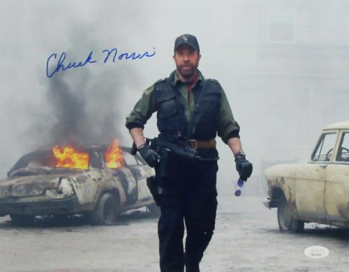 The Expendables Autographed Reprint Chuck Norris signed 8x10 photo 