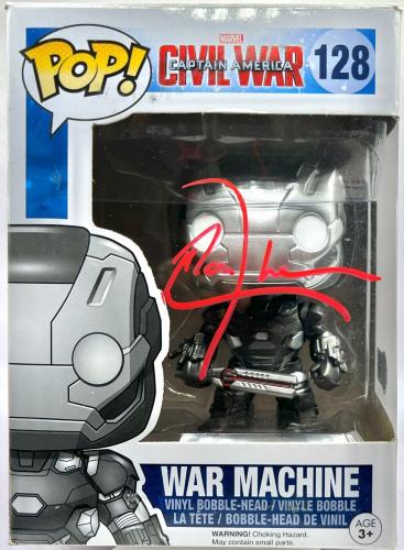 Don Cheadle signed Avengers Endgame War Machine funko pop Team Suit photo proof 
