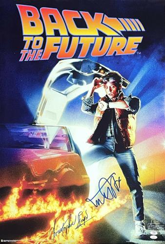 Michael J. Fox Christopher Lloyd Signed 24x36 Back To The Future Poster JSA PSA