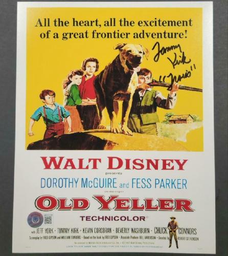 Tommy Kirk Signed Old Yeller 8x10 Photo inscribed "Travis" Autograph 