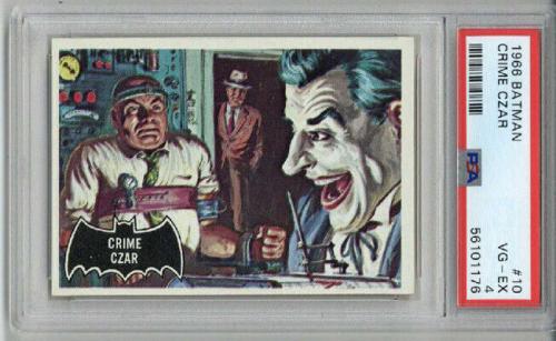 1966 Topps Batman #10 Crime Czar Joker Psa 4 Vg-ex Low Population Rare