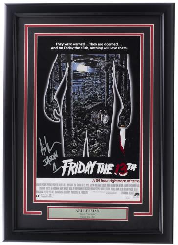 Ari Lehman Signed Framed Friday The 13th 11x17 Poster Photo Jason 1 Insc JSA ITP