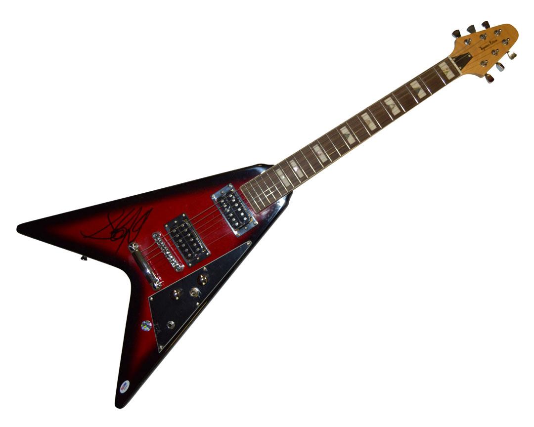 aerosmith steven signed flying v guitar exact aerosmith steven signed flying v guitar exact