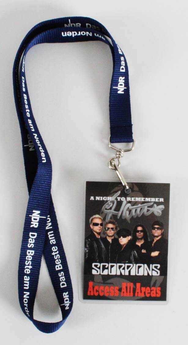 James Kottak Signed Backstage Pass Scorpions Coa