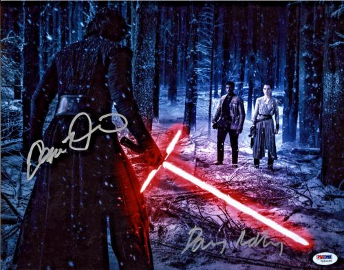 Driver & Ridley Signed Star Wars Jedi 11x14 Photo - Kylo Ren Rey PSA/DNA