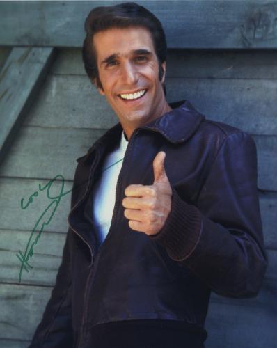 Henry Winkler Signed Autographed Color Photo Fonzie Happy Days