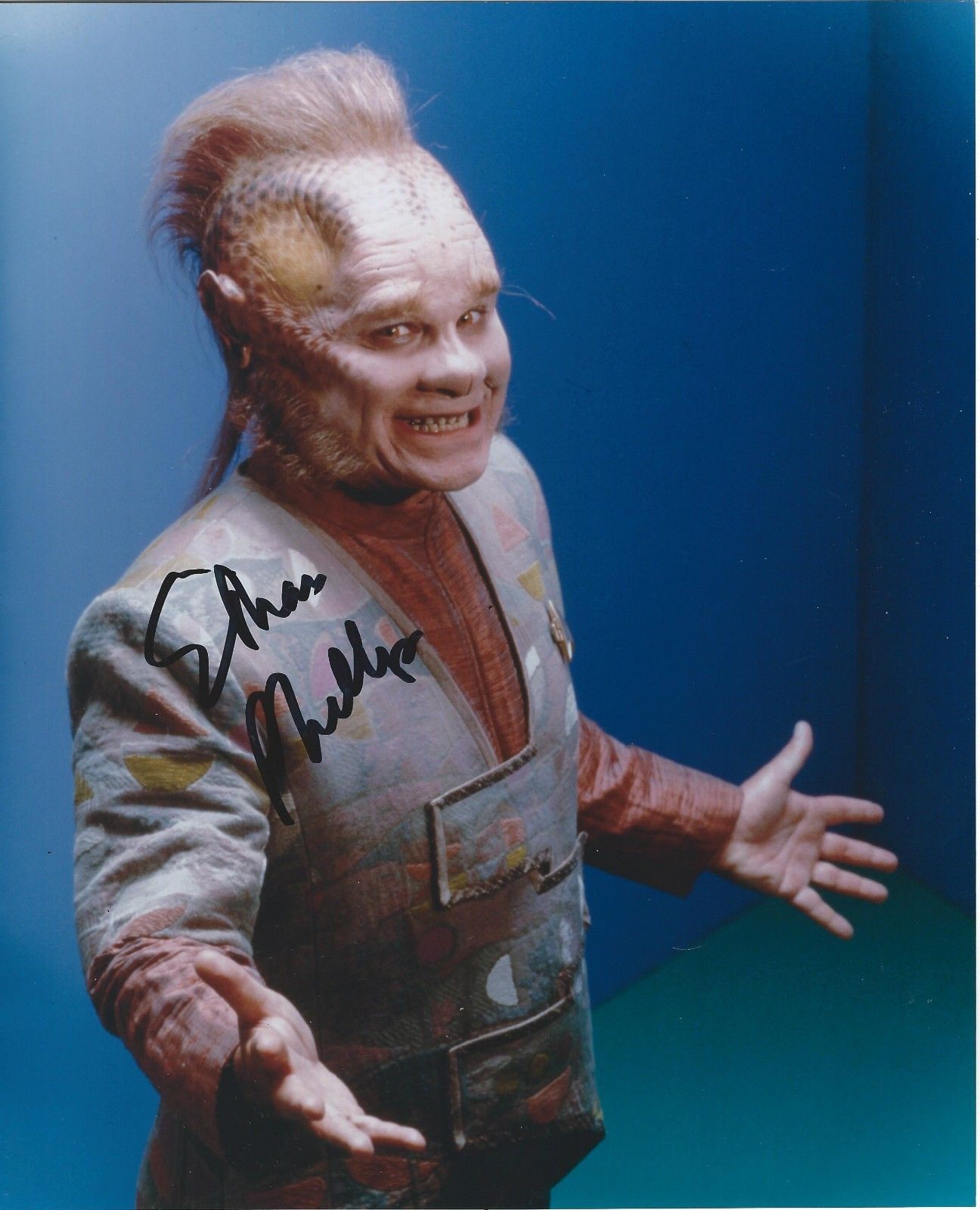 Ethan Phillips as Neelix in Star Trek Voyager Autographed 8"X10" Color Photo 
