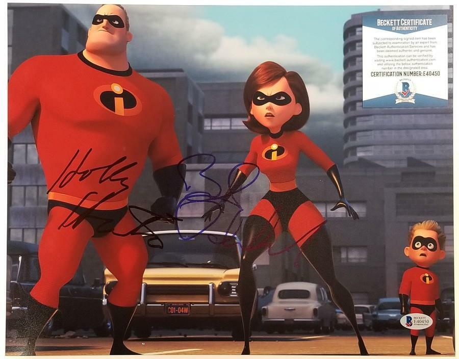 Incredibles 2 Bob Odenkirk Holly Hunter Signed 11x14 Photo Beckett Bas Coa