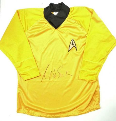 William Shatner Signed Star Trek Captain Kirk Long Sleeve Yellow Shirt- JSA W