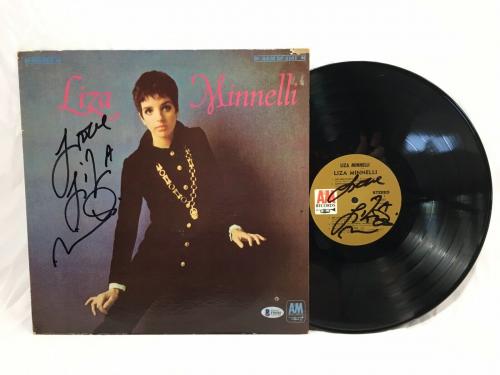 Liza Minnelli Signed Vinyl Record Twice Bas Coa