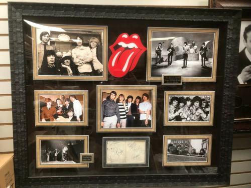 Rolling Stones (Mick Jagger)  "Autographed" (PSA) Deluxe Framed Photo College