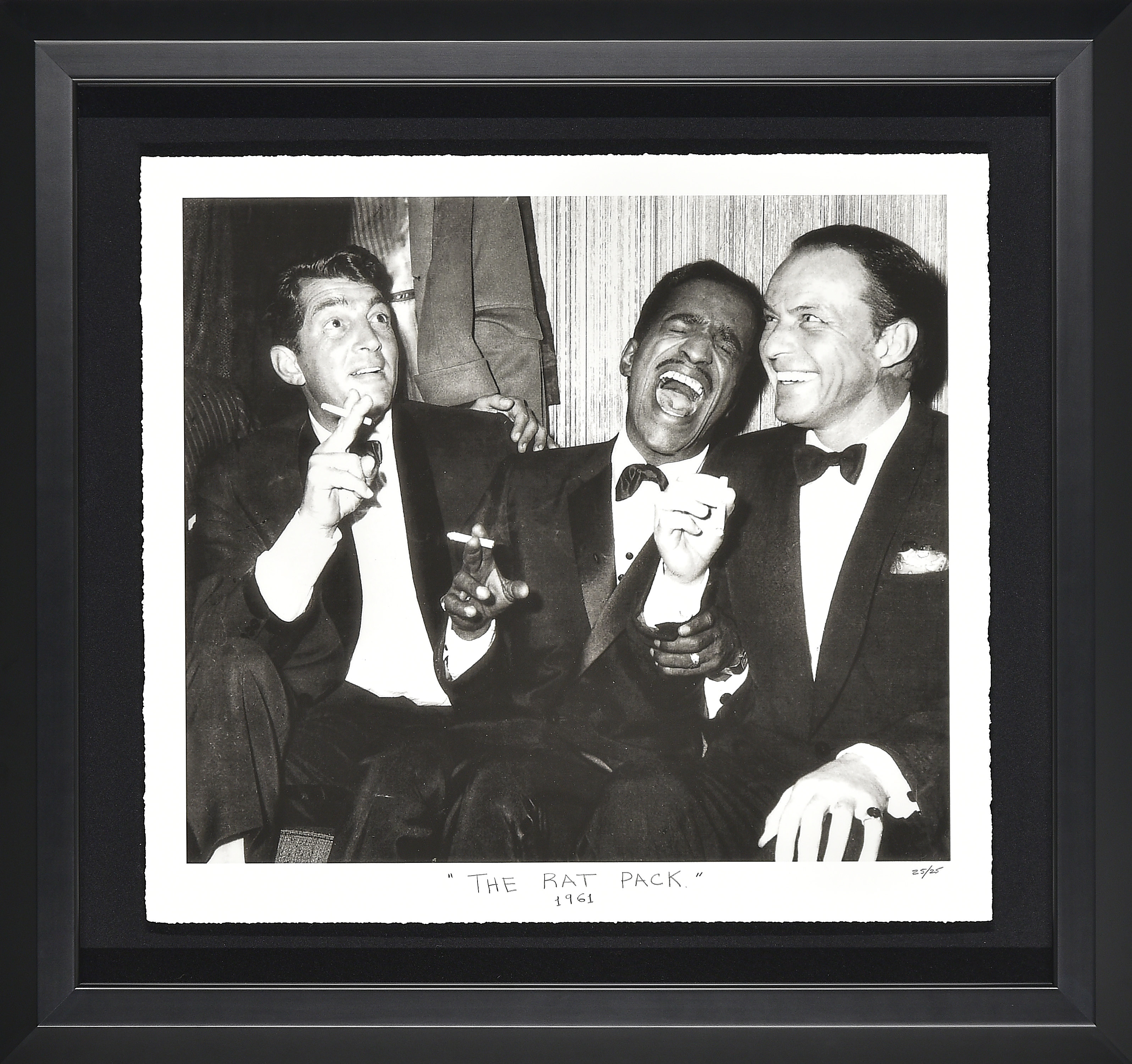 Dean Martin And Frank Sinatra Laughing  Canvas Wall Art Sammy Davis Jr