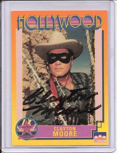 Clayton Moore Signed Starline Hollywood card