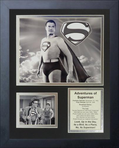 11x14 FRAMED 1952 ADVENTURES OF SUPERMAN CAST 8X10 PHOTO CLARK KENT REEVES