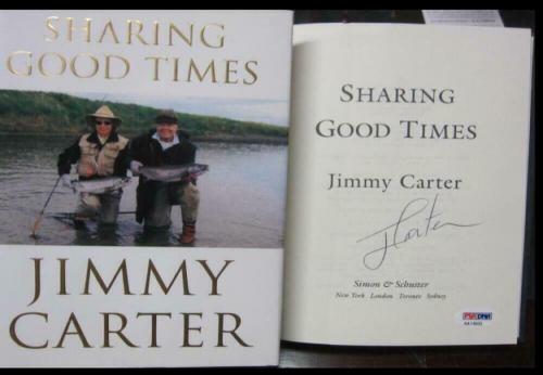 President Jimmy Carter signed book Sharing Good Times 1st Print PSA/DNA auto
