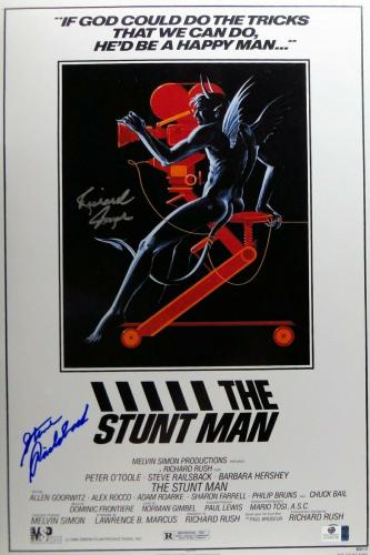 Steve Railsback Richard Rush Autographed 12X18 Photo The Stuntman JSA T59323