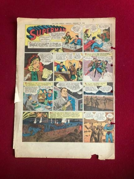 1944, SUPERMAN, Sunday Comic Strip (Scarce / Vintage) Siegel & Shuster