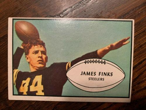 1953 Bowman #23 James Jim Finks Pittsburgh Steelers Football Card Ex/mt Nm