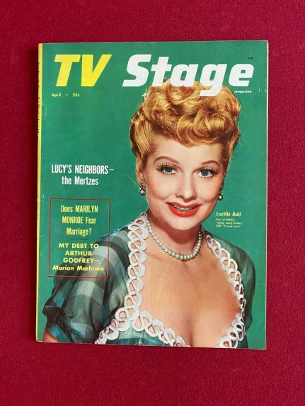 1954, Lucille Ball, "TV Stage" Magazine (No Label) Scarce  (I Love Lucy)