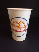 1960's, McDonald's, "Un-Used" (Slash Logo) Paper Cup (7 oz) Scarce / Vintage
