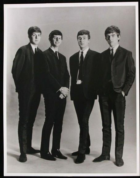 1962 The Beatles Oversized 11" x 14" Black & White Photo by Astrid Kirchherr