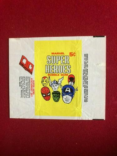 1966, MARVEL SUPER HEROES, Trading Card Wrapper (Scarce / Vintage)