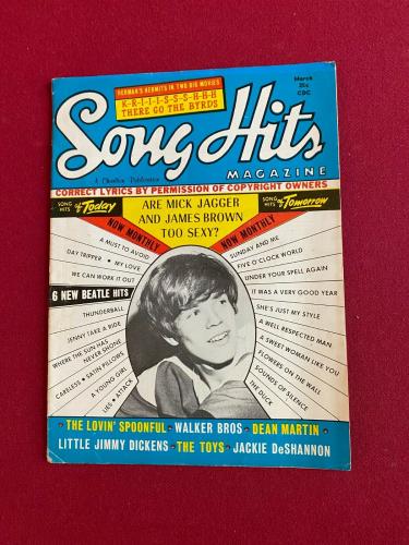 1966, Mick Jagger, "Song Hits" Magazine (No Label) Scarce / Vintage