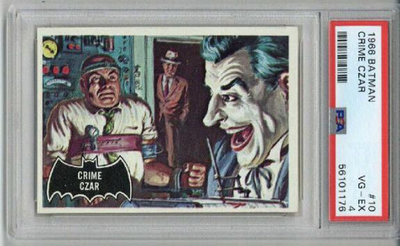1966 Topps Batman #10 Crime Czar Joker Psa 4 Vg-ex Low Population Rare