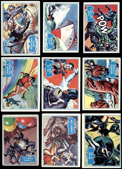 1966 Topps Batman Blue Bat Complete Set 3.5 - VG+
