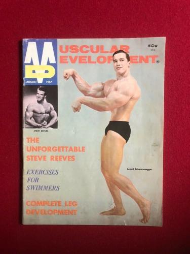 1967, Arnold Schwarzenegger, "Muscular Development" Magazine (No Label) Scarce