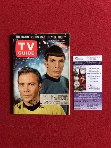 1967, William Shatner (Star Trek), "Autographed" (JSA) TV Guide (Scarce)