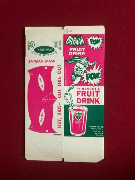 1968, Batman, "Un-Used" Fruit Drink Container (Scarce / Vintage)