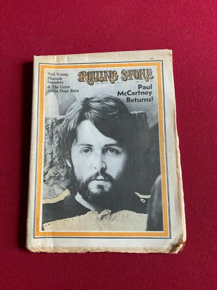 1970, Paul McCartney (Beatles), "ROLLING STONE" Magazine (No Label) Vintage