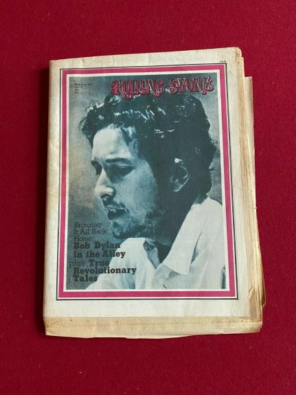 1971, Bob Dylan, "ROLLING Stone" Newspaper Magazine (No Label) Vintage / Scarce