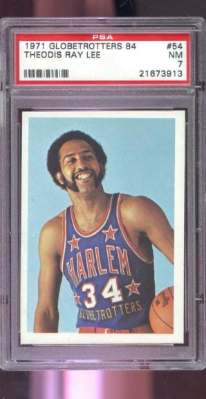 1971 Fleer Harlem Globetrotters 84 #54 Theodis Ray Lee PSA 7 Graded Card