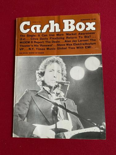 1974, Bob Dylan, "Cash Box" Magazine (No Label) Vintage / Scarce