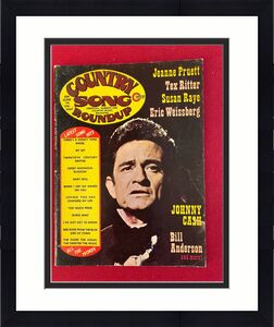 1974, Johnny Cash, "COUNTRY SONG ROUNDUP" Magazine (No Label) Scarce / Vintage