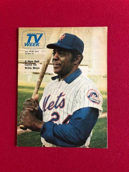 1974, Willie Mays, "TV WEEK" Guide (Scarce) New York Mets