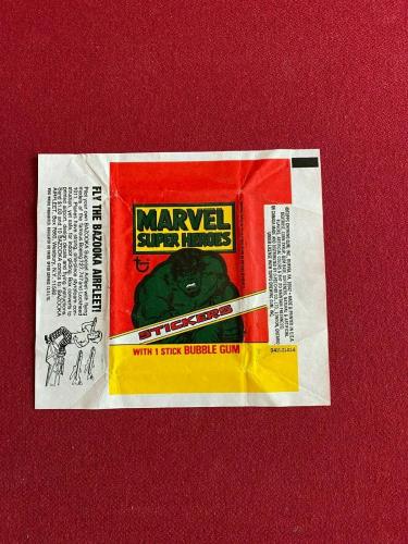 1976, Incredible HULK (MARVEL) TOPPS Trading Card Wrapper (Vintage)