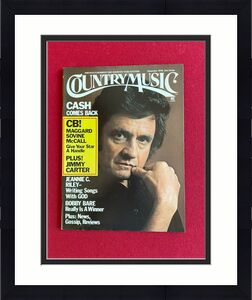 1976, Johnny Cash, "COUNTRY MUSIC" Magazine (No Label) Scarce / Vintage