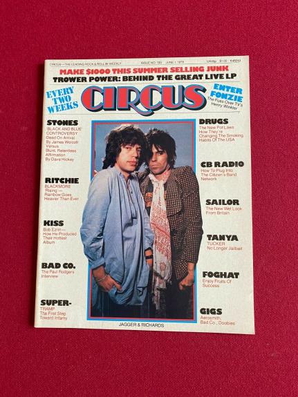 1976, Rolling Stones,"CIRCUS" Magazine (No Label) Scarce / Vintage (Mick Jagger)