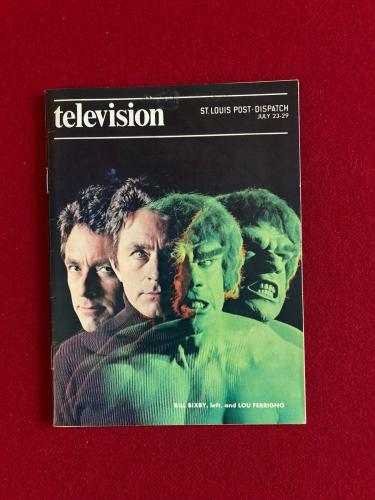 1978, Incredible Hulk (Lou Ferrigno), "TELEVISION" Guide (Scarce) Stan Lee