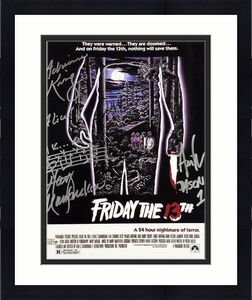 1980 Friday the 13th JASON cast signed 8x10 movie poster photo ~ Beckett BAS COA